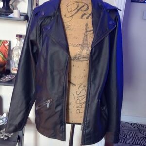 Maurices Black Leather Jacket for Women